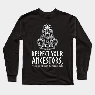 Viking Mythology - Respect Your Ancestors - Norse God Odin Long Sleeve T-Shirt